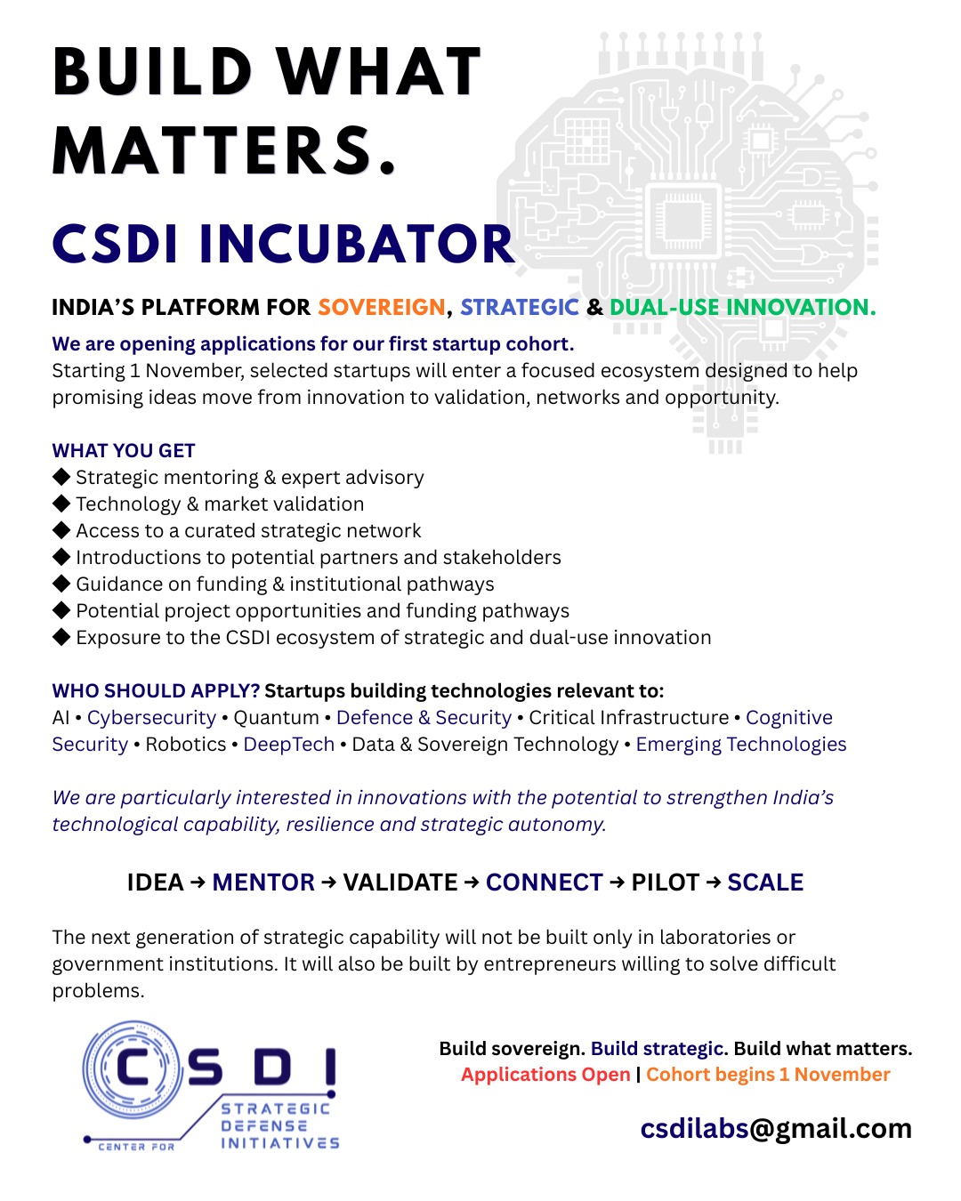 CSDI Incubator November Cohort 2026